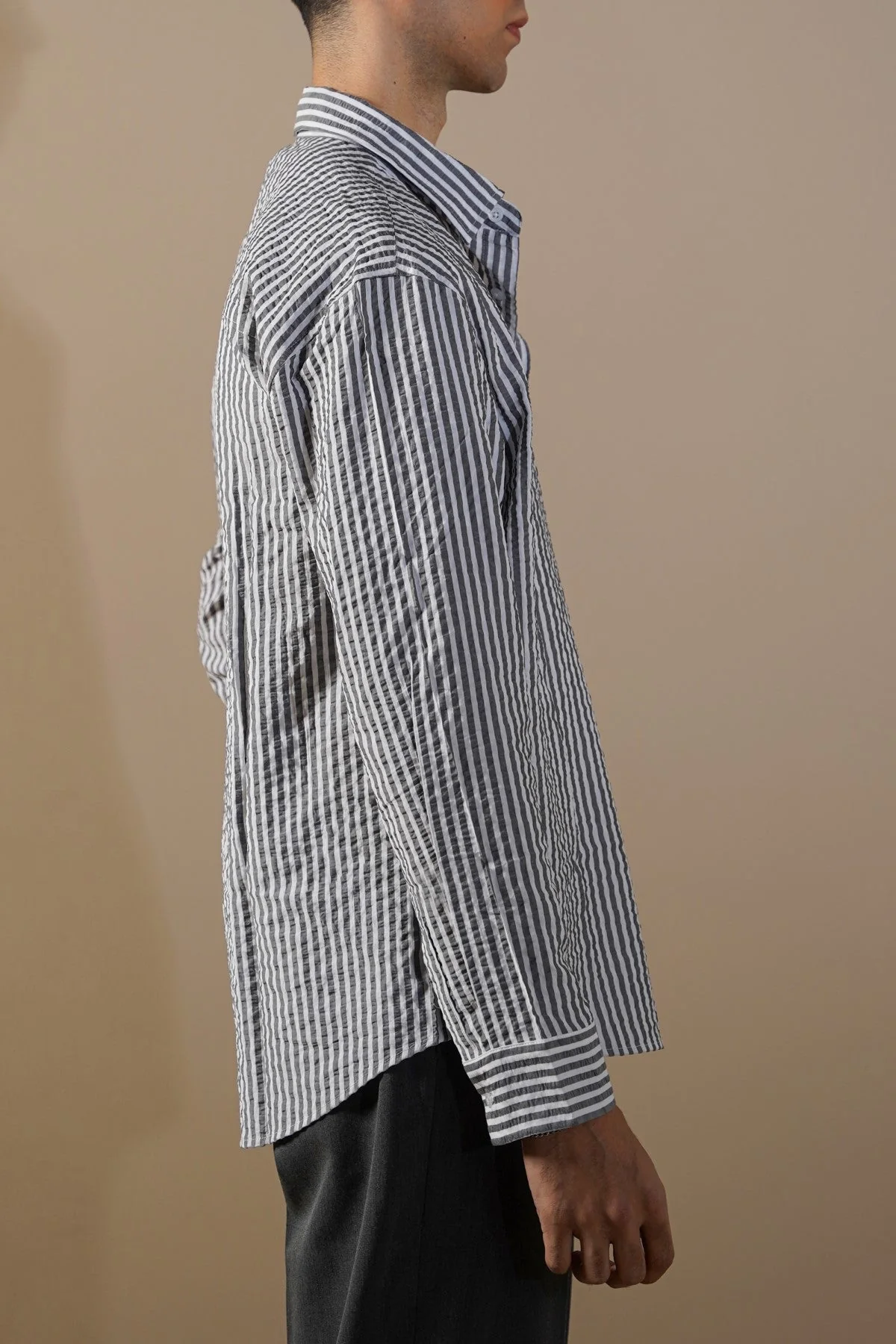 SEERSUCKER FLOWY SHIRT - Image 2