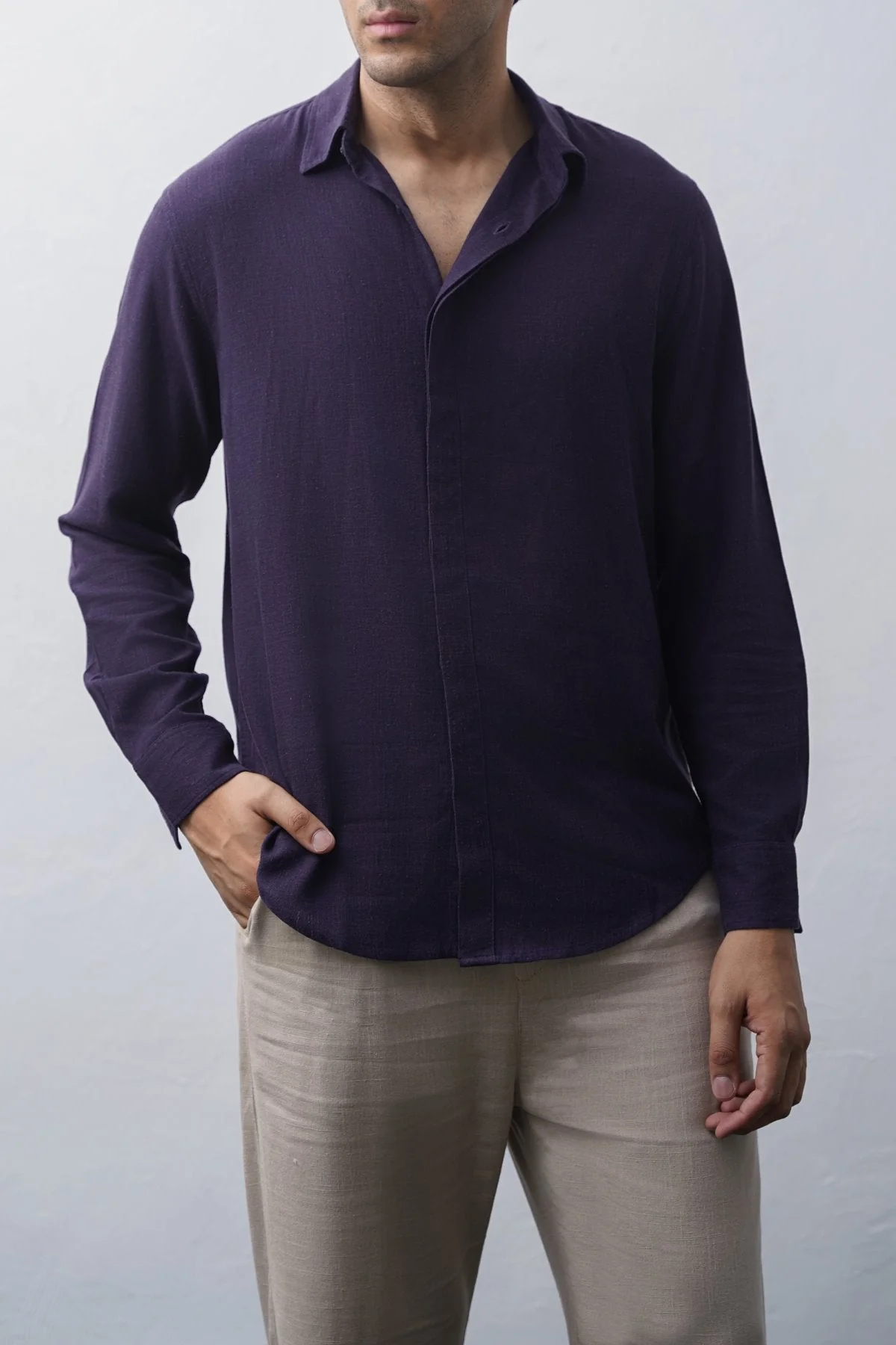 SHIRT WITH HIDDEN PLACKET - Image 6