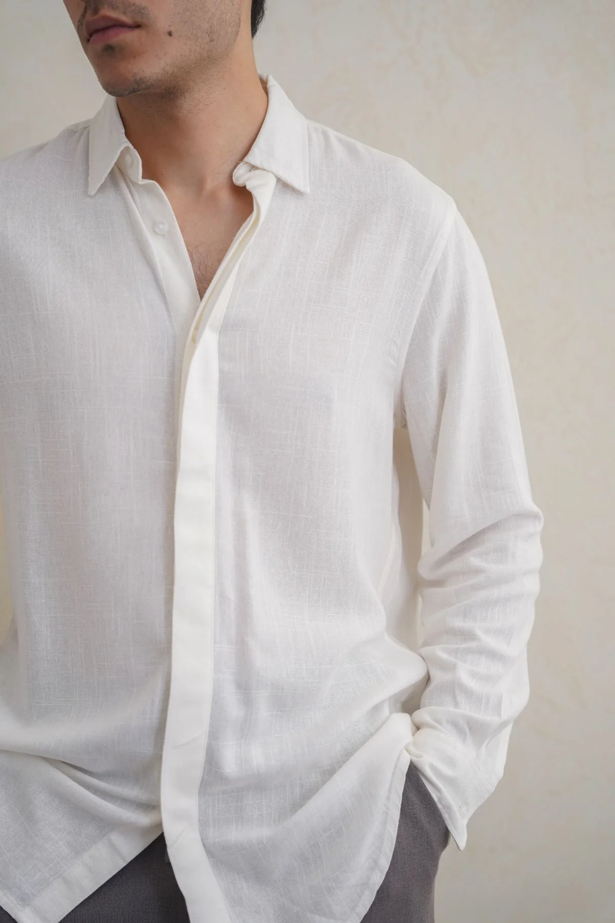SHIRT WITH HIDDEN PLACKET - Image 5