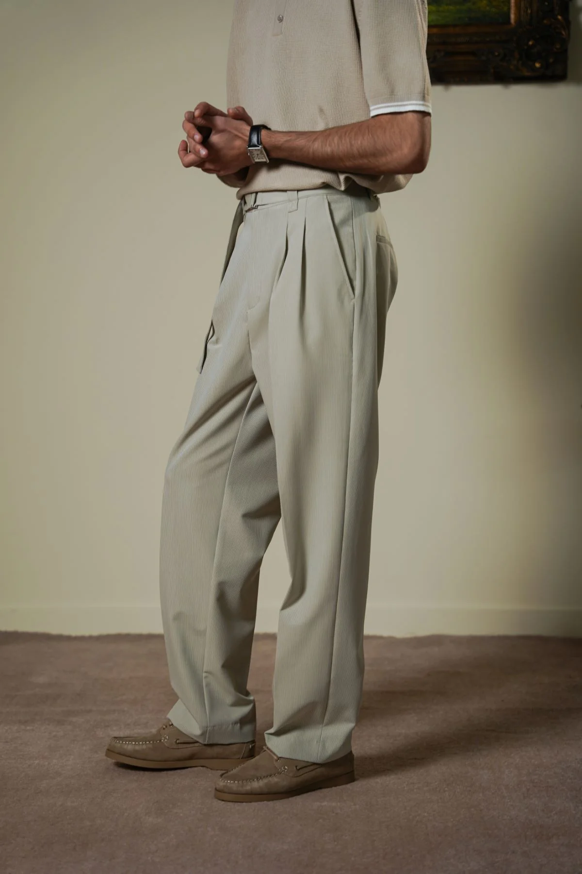SIGNATURE BELTED PANTS