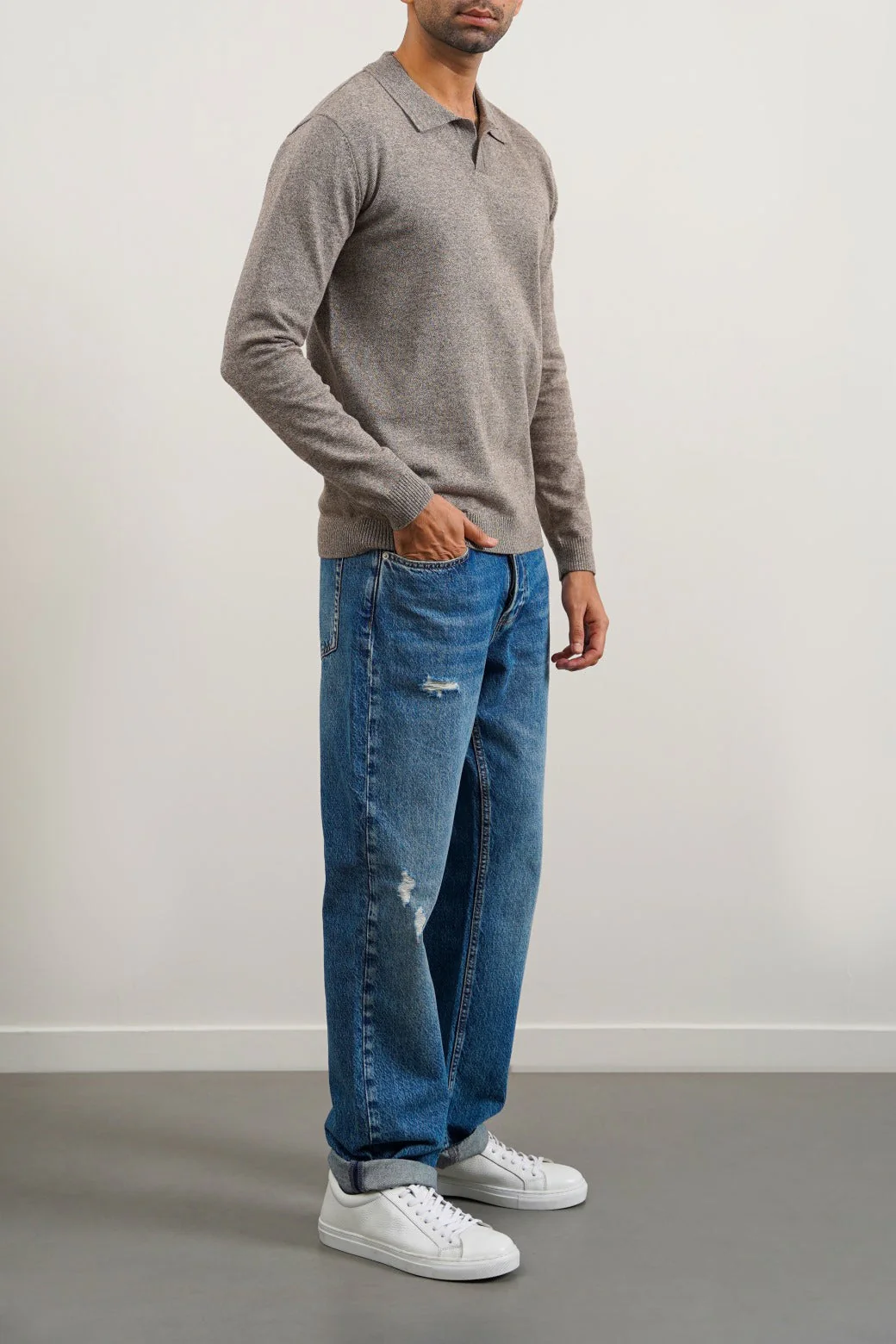 SOFT KNITTED POLO JUMPER - Image 4