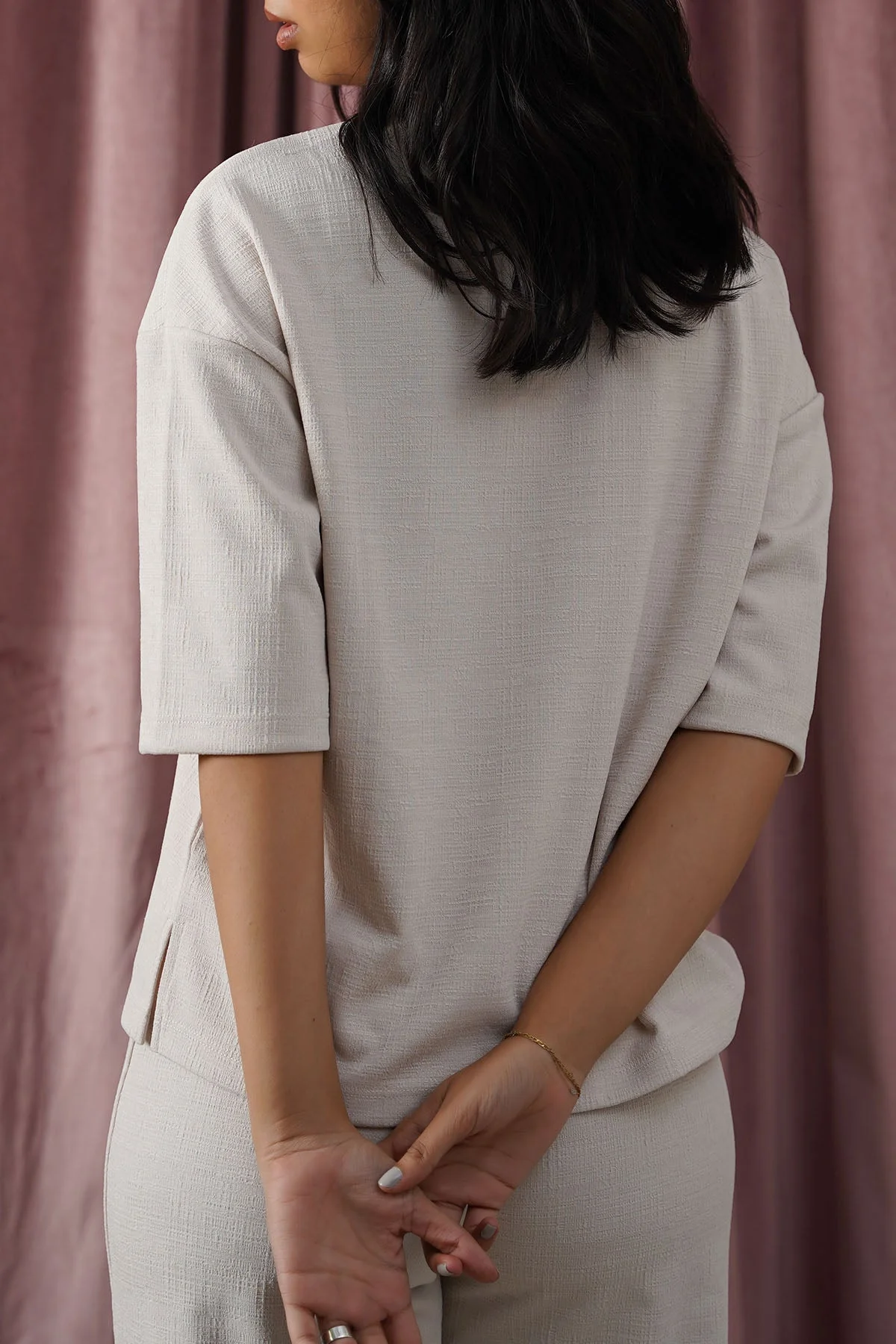 STRETCHY HENLEY TOP - Image 5