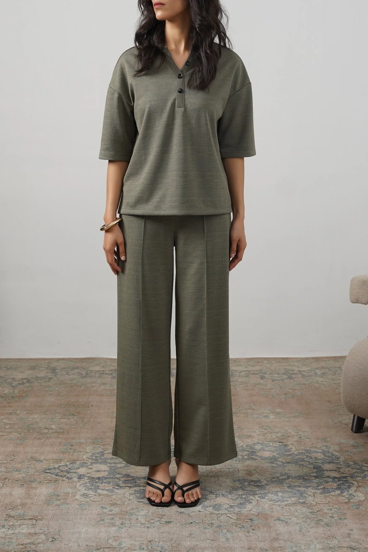 STRETCHY HENLEY TOP - Image 4
