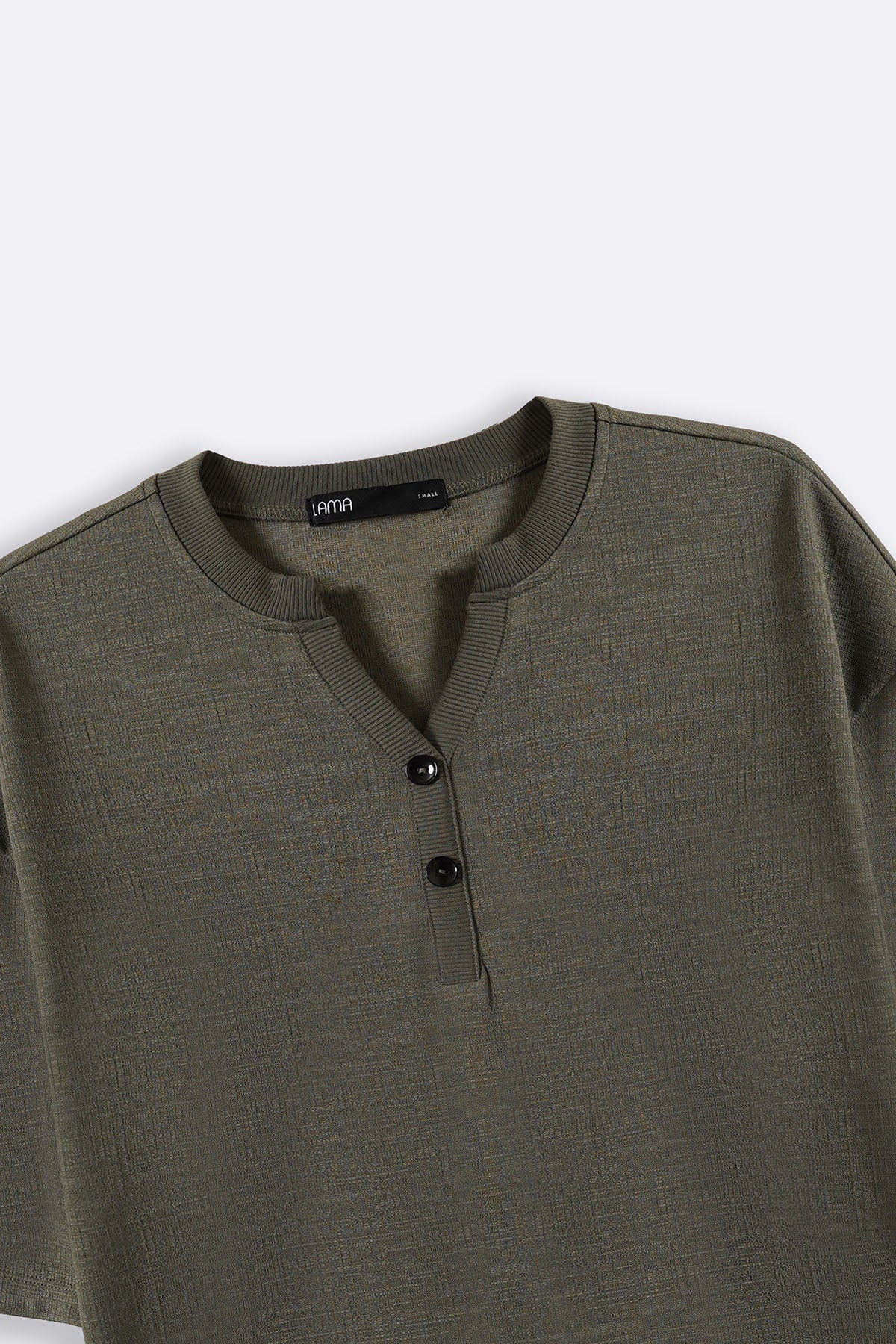 STRETCHY HENLEY TOP - Image 5