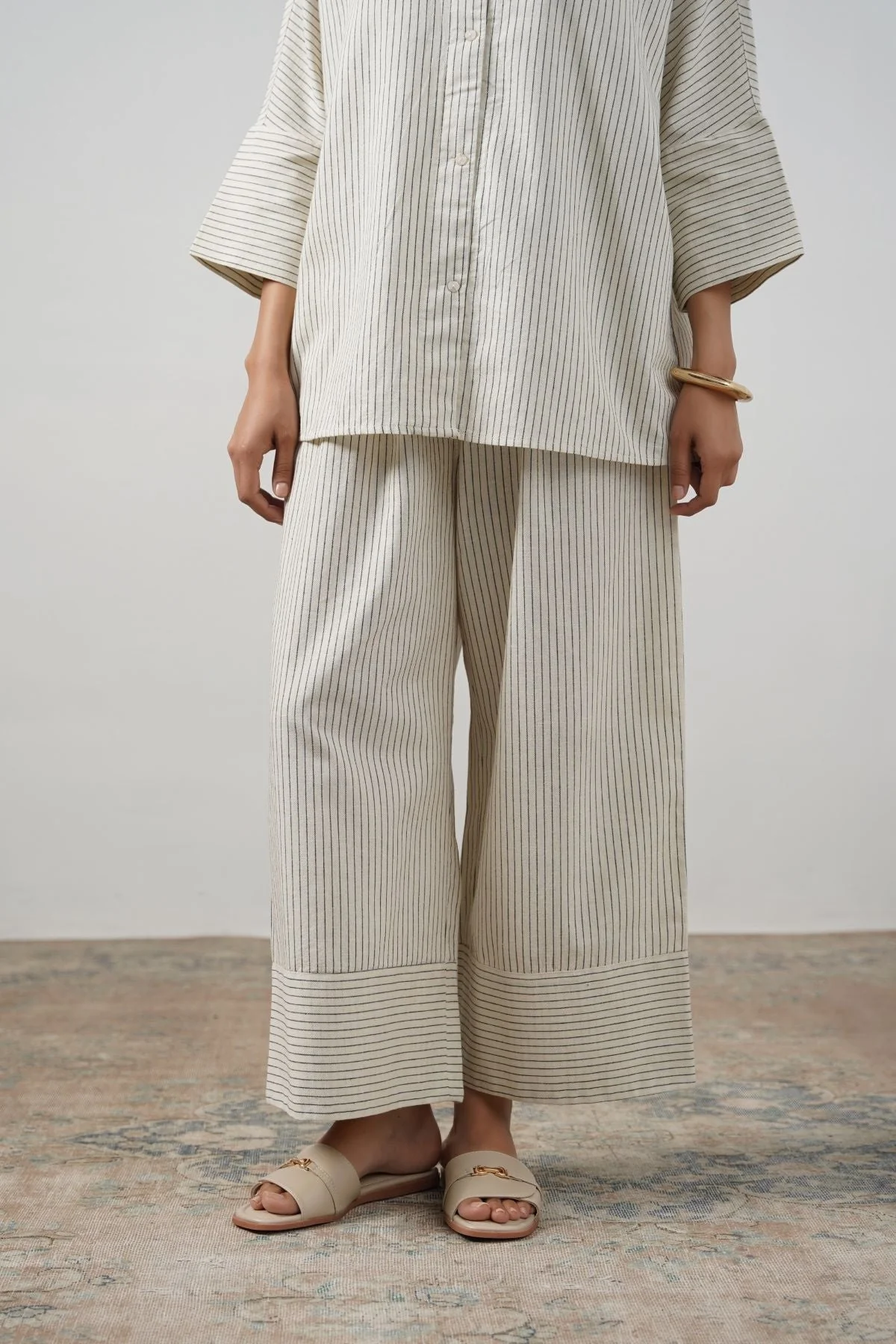 STRIPED LINEN PANTS - Image 2