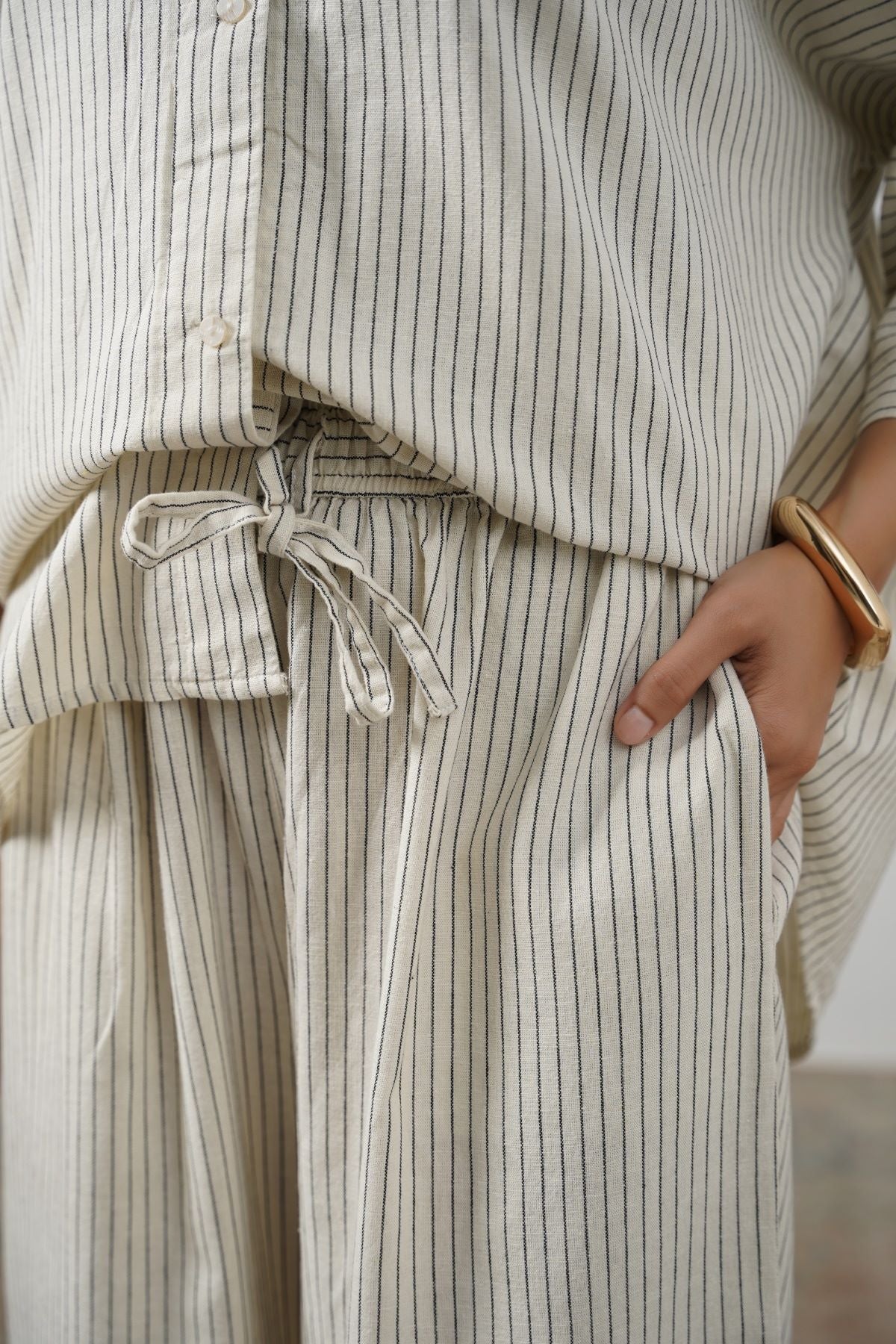 STRIPED LINEN PANTS - Image 3