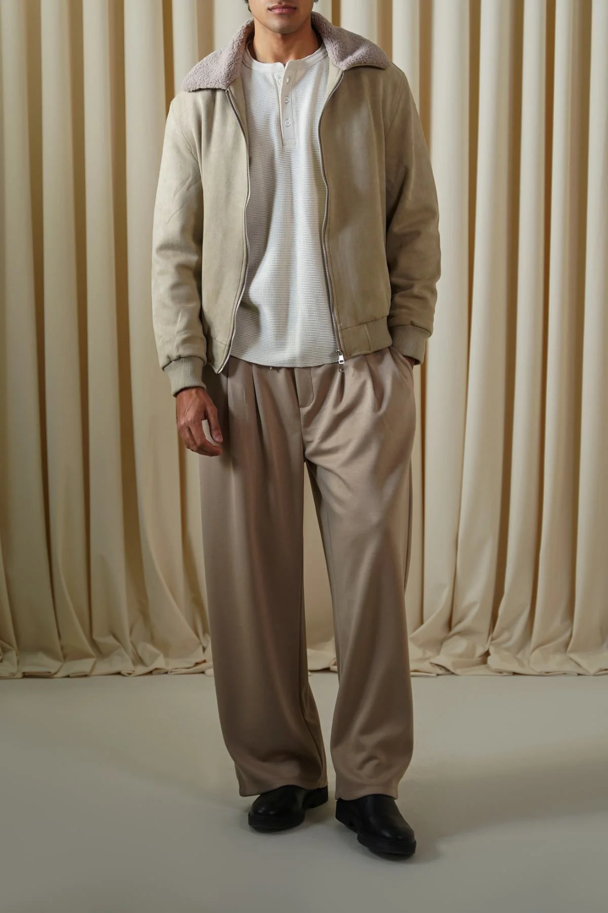 SUEDE EFFECT SHERPA JACKET - Image 3