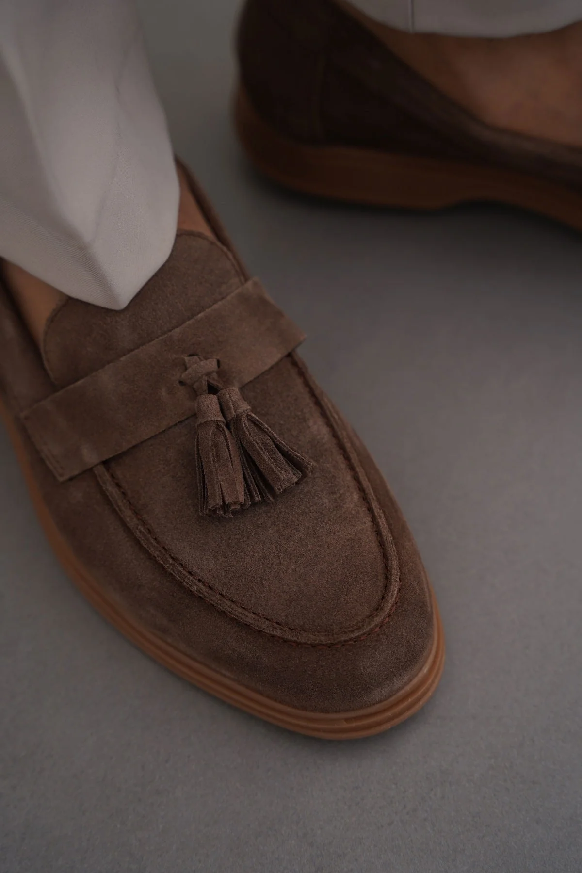 SUEDE LEATHER TASSEL LOAFERS - Image 2