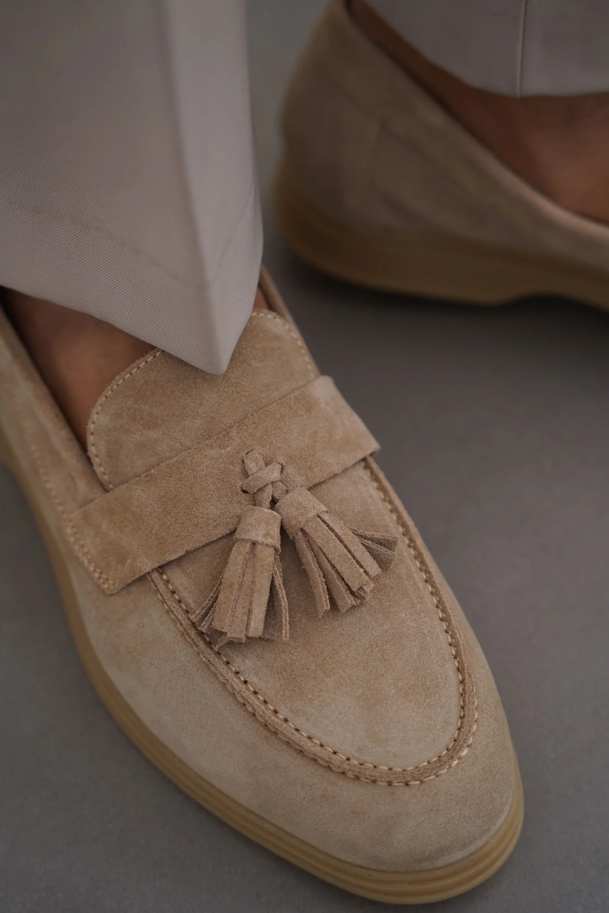 SUEDE LEATHER TASSEL LOAFERS - Image 2