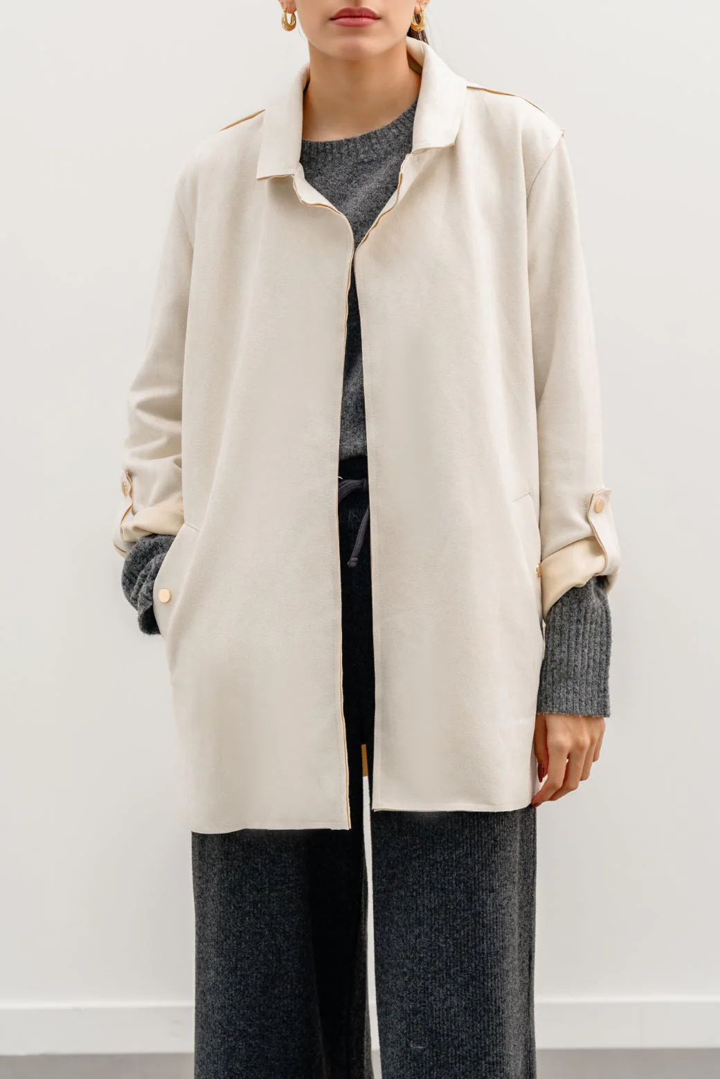 SUEDE MID COAT - Image 6