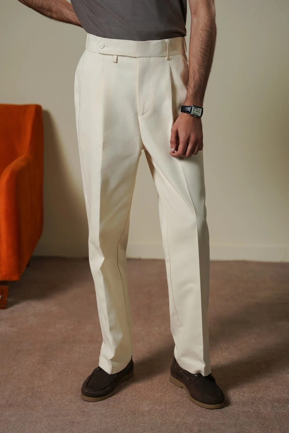TAILORED TWILL PANTS