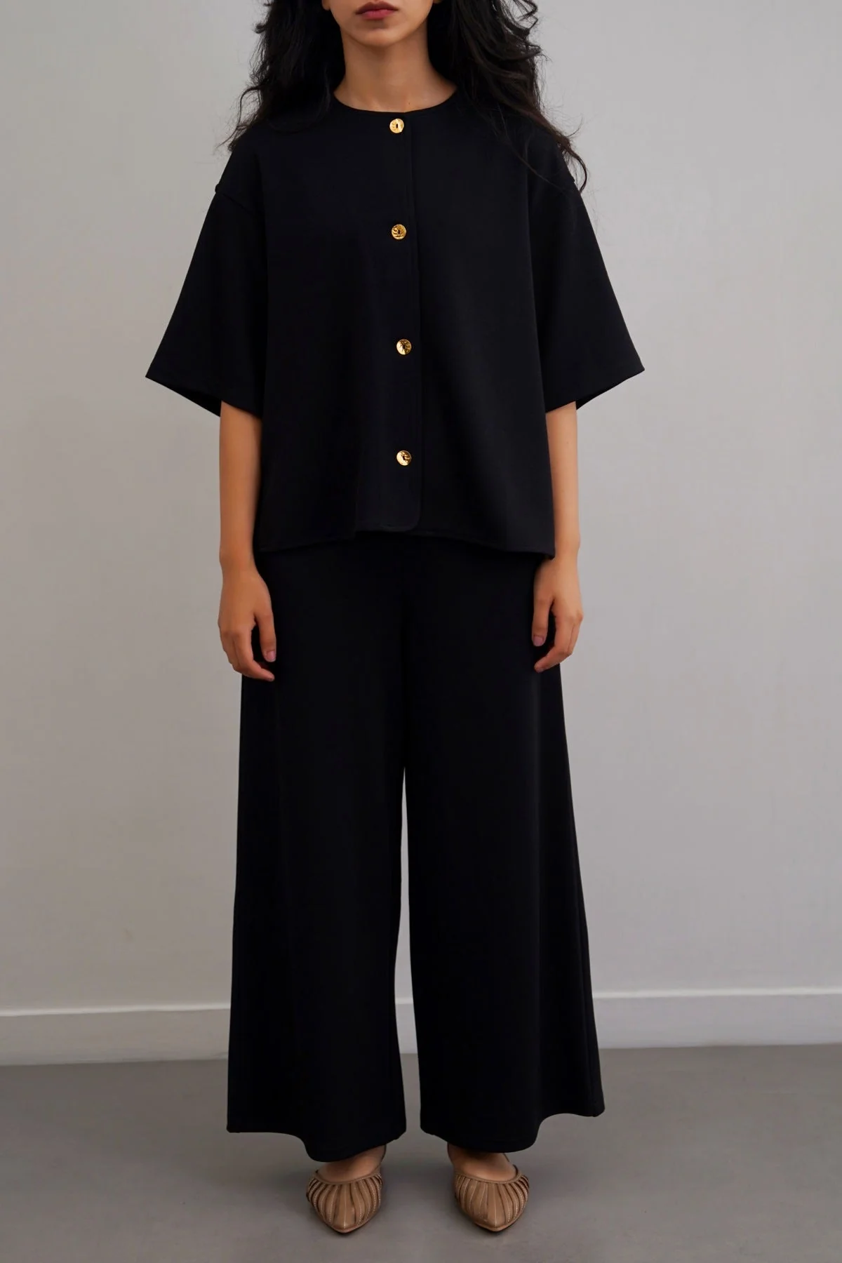 TWILL TEXTURED BLOUSE - Image 3