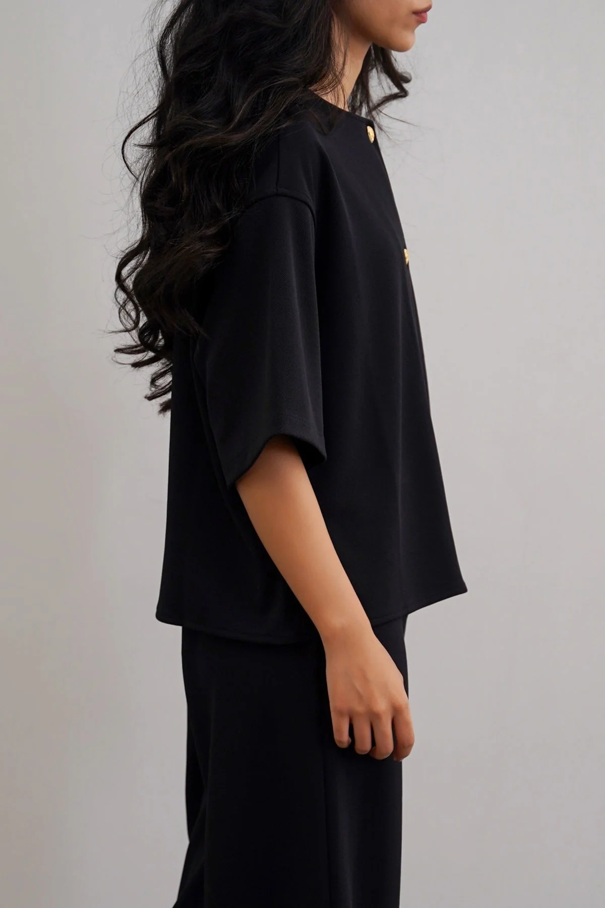 TWILL TEXTURED BLOUSE - Image 5