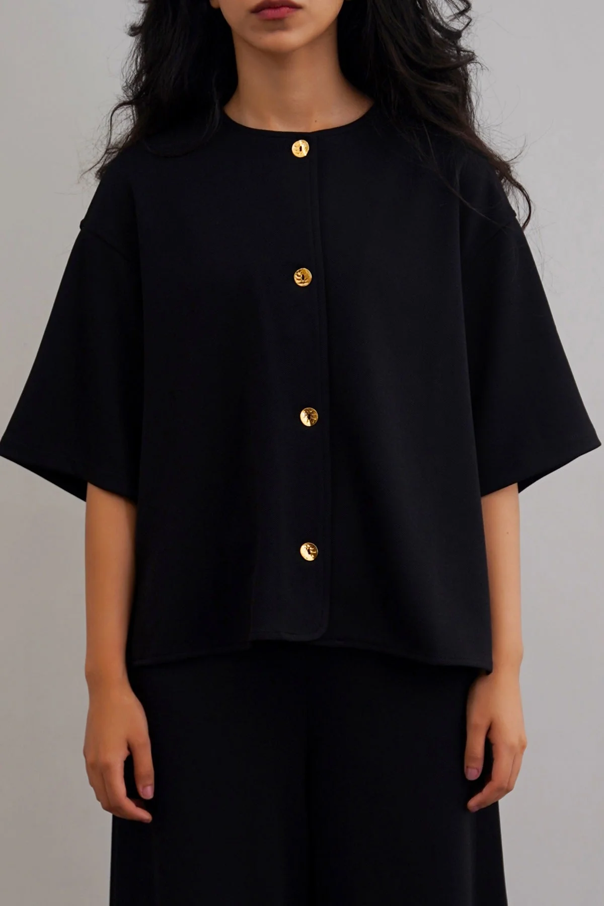 TWILL TEXTURED BLOUSE - Image 6