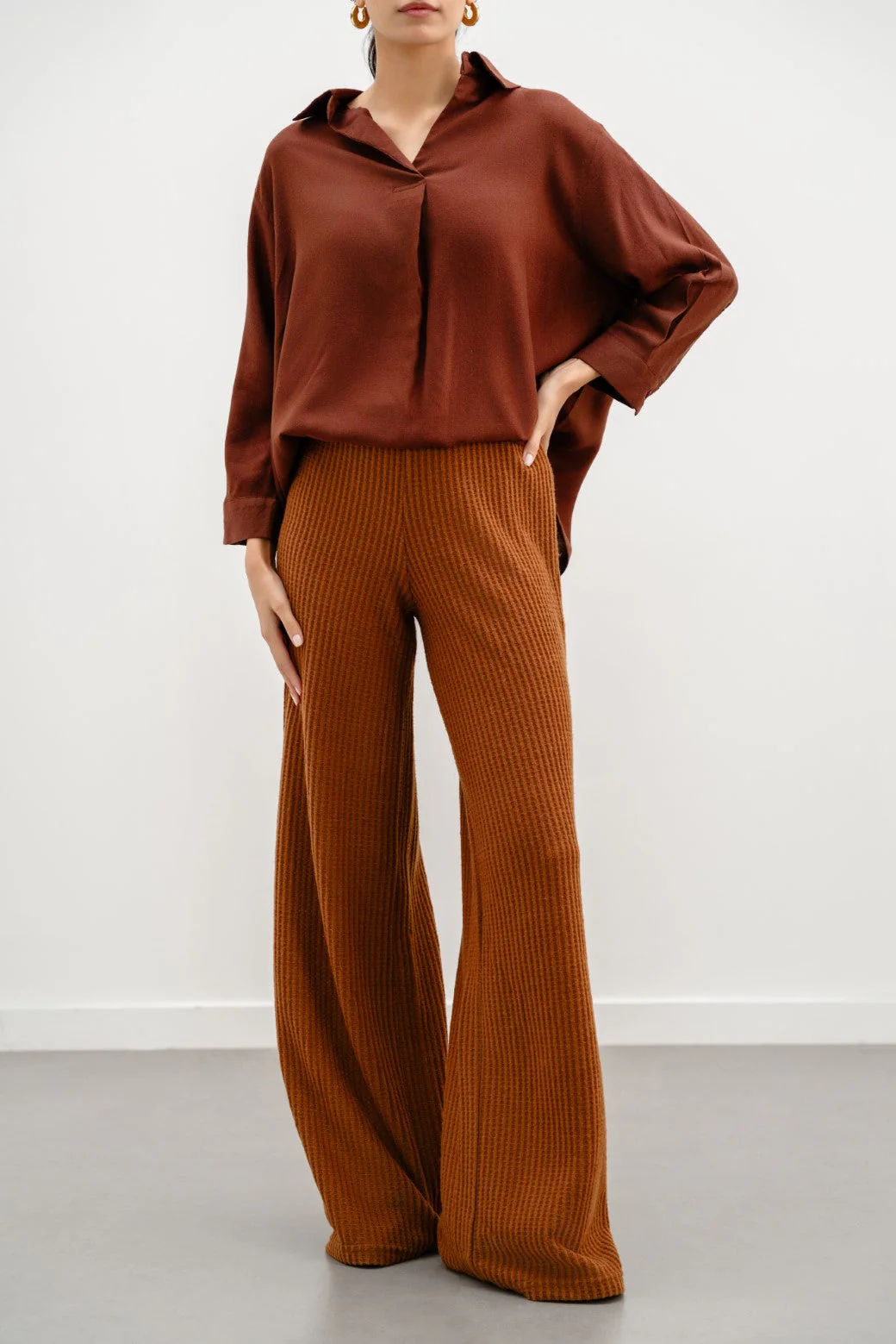 WAFFLE KNIT PANTS