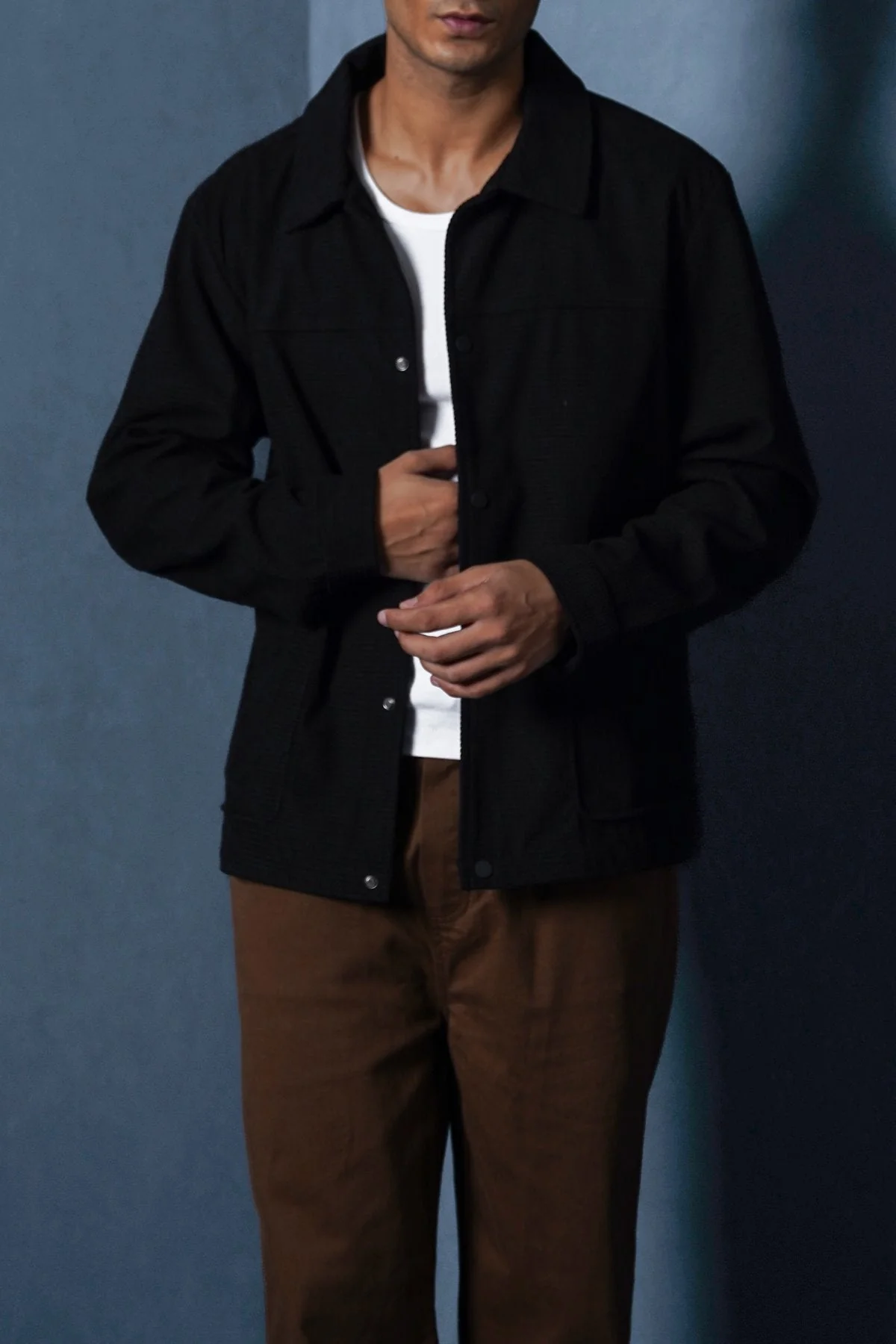 WAFFLE-TEXTURED JACKET