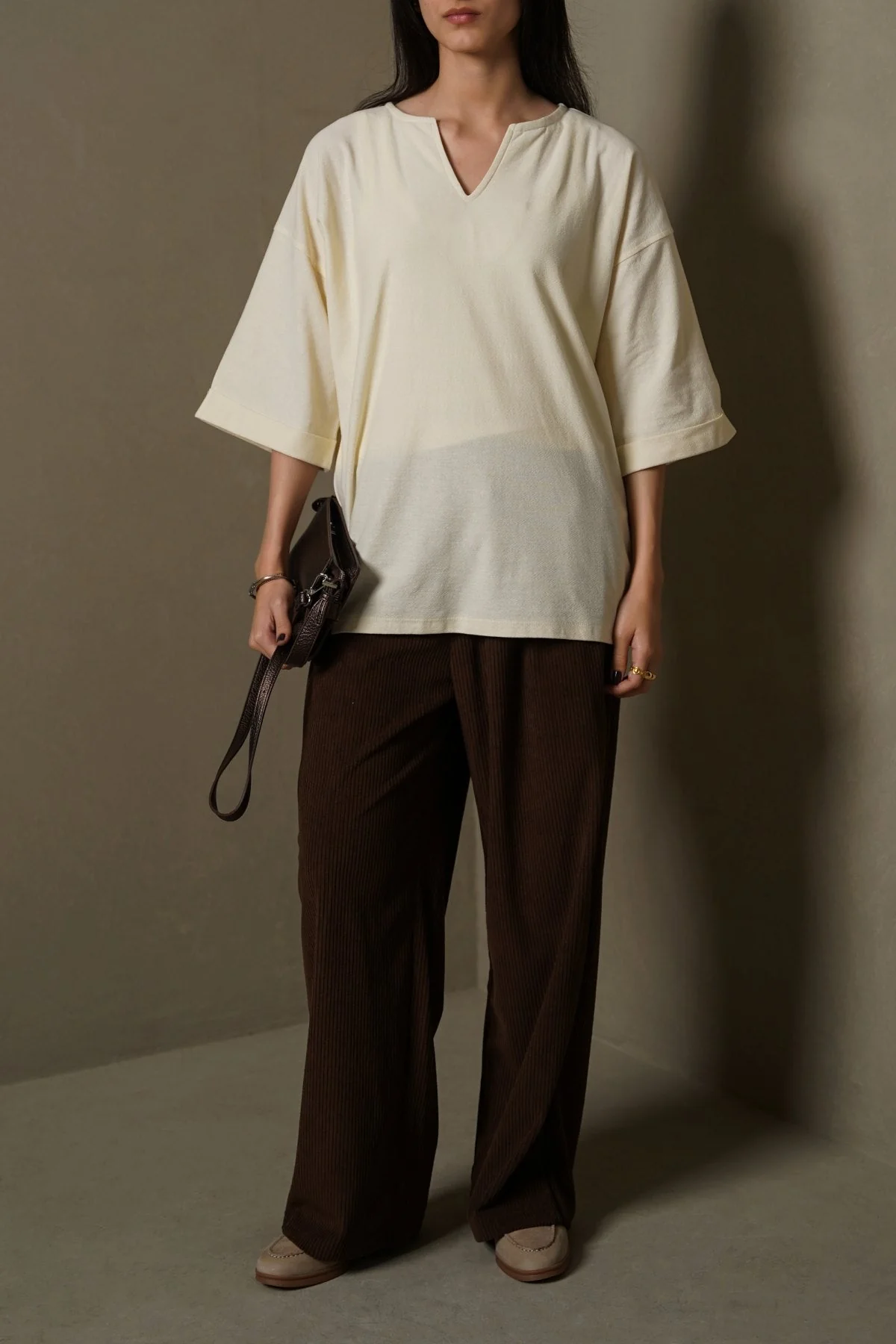 WALNUT CORDUROY TROUSERS - Image 3