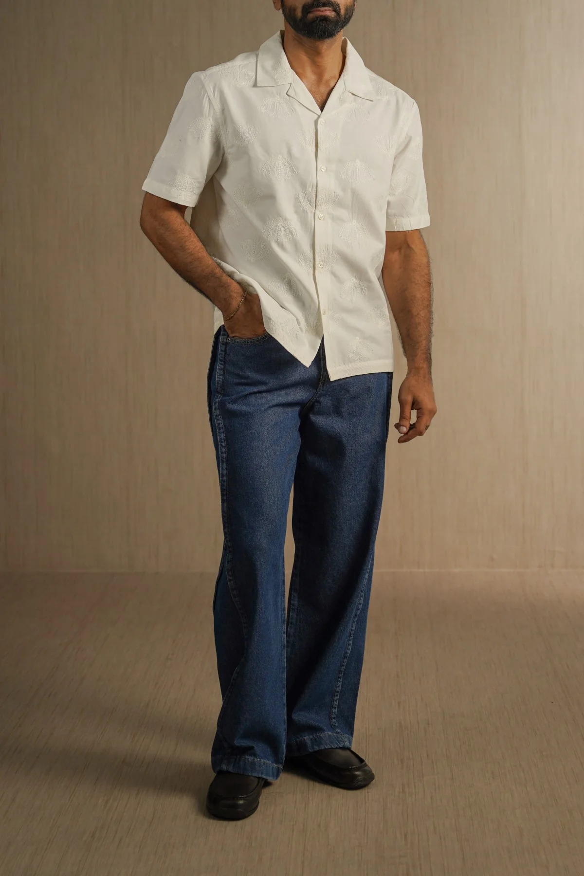 WIDE COTTON JEANS - Image 3
