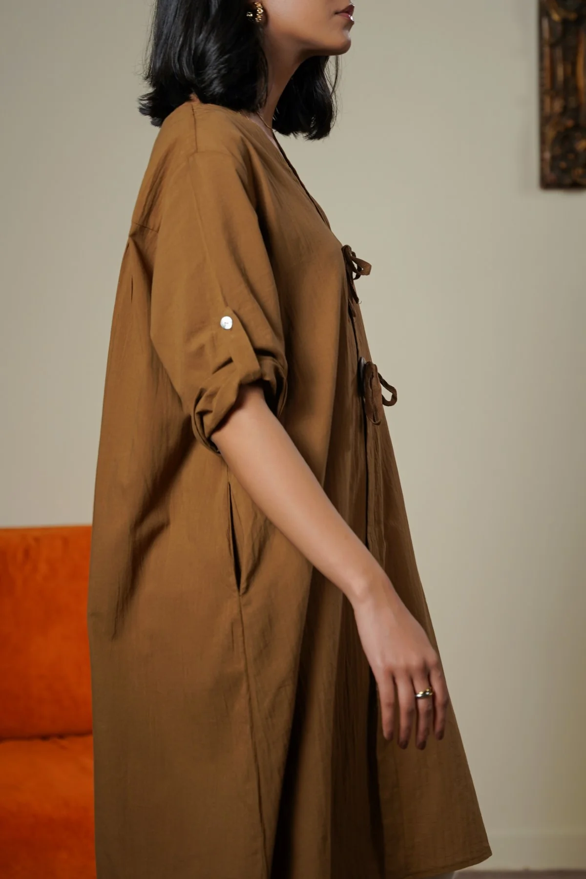 WOOD KNOT COTTON TUNIC - Image 5