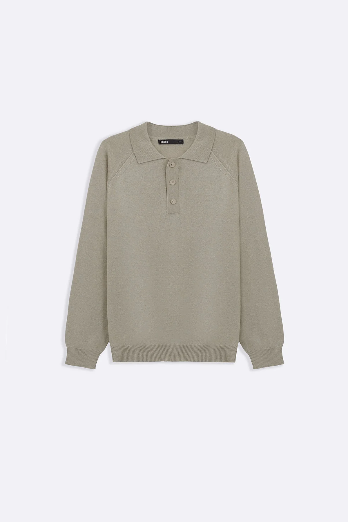 WOOL BLEND POLO SWEATER - Image 3