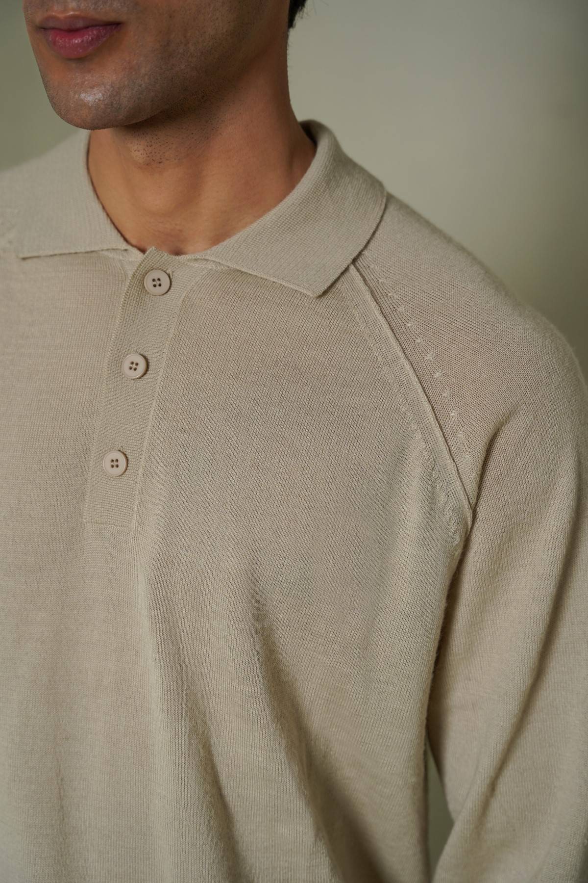 WOOL BLEND POLO SWEATER - Image 4