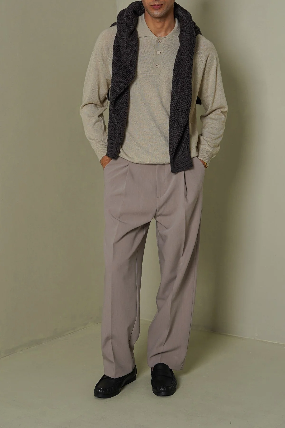 WOOL BLEND POLO SWEATER - Image 5