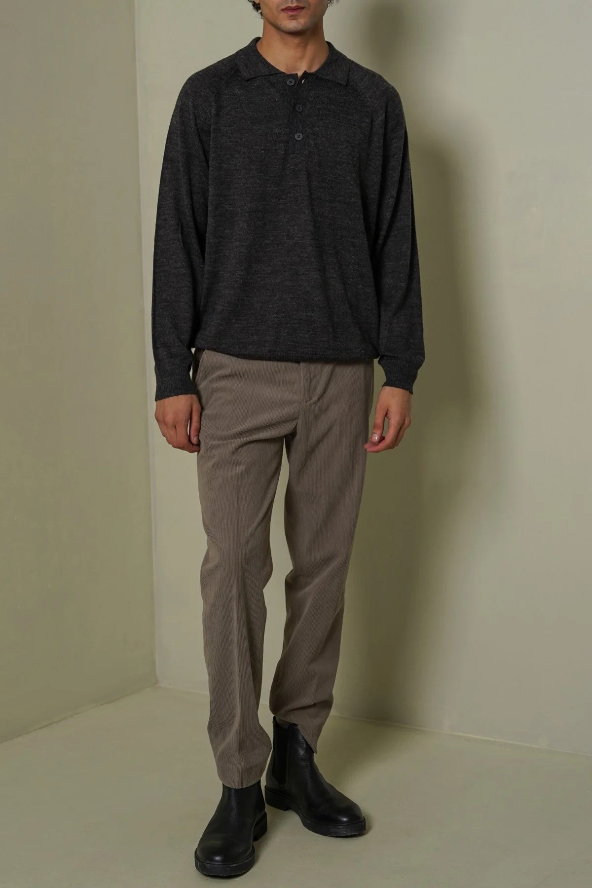 WOOL BLEND POLO SWEATER - Image 4
