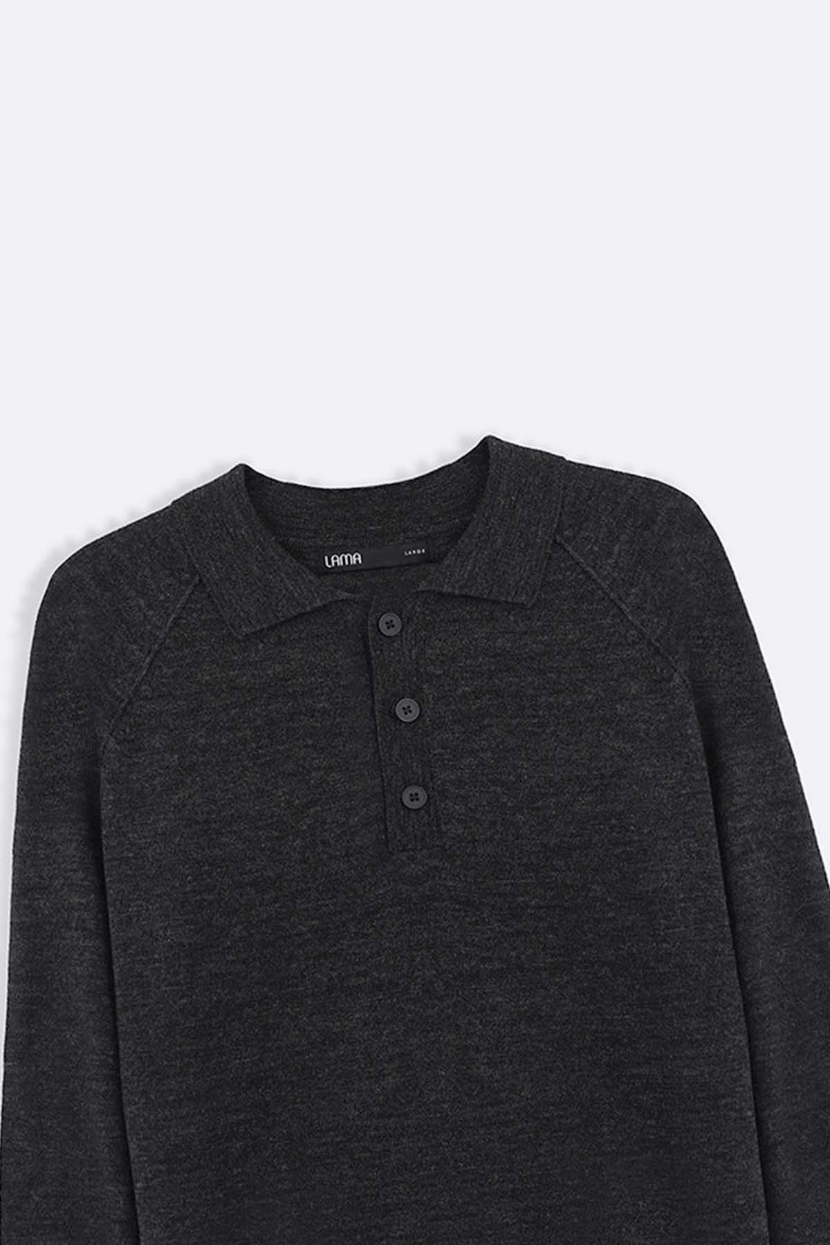 WOOL BLEND POLO SWEATER - Image 7
